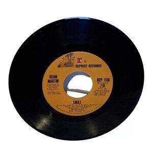 Dean Martin Smile (7 Vinyl, 45 RPM, 1973) Reprise REP 1166 VG Get On With Your